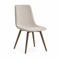 Esszimmerstuhl Holz mit Polyestergewebe Beige