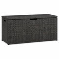 Aufbewahrungsbox Polyrattan Schwarz