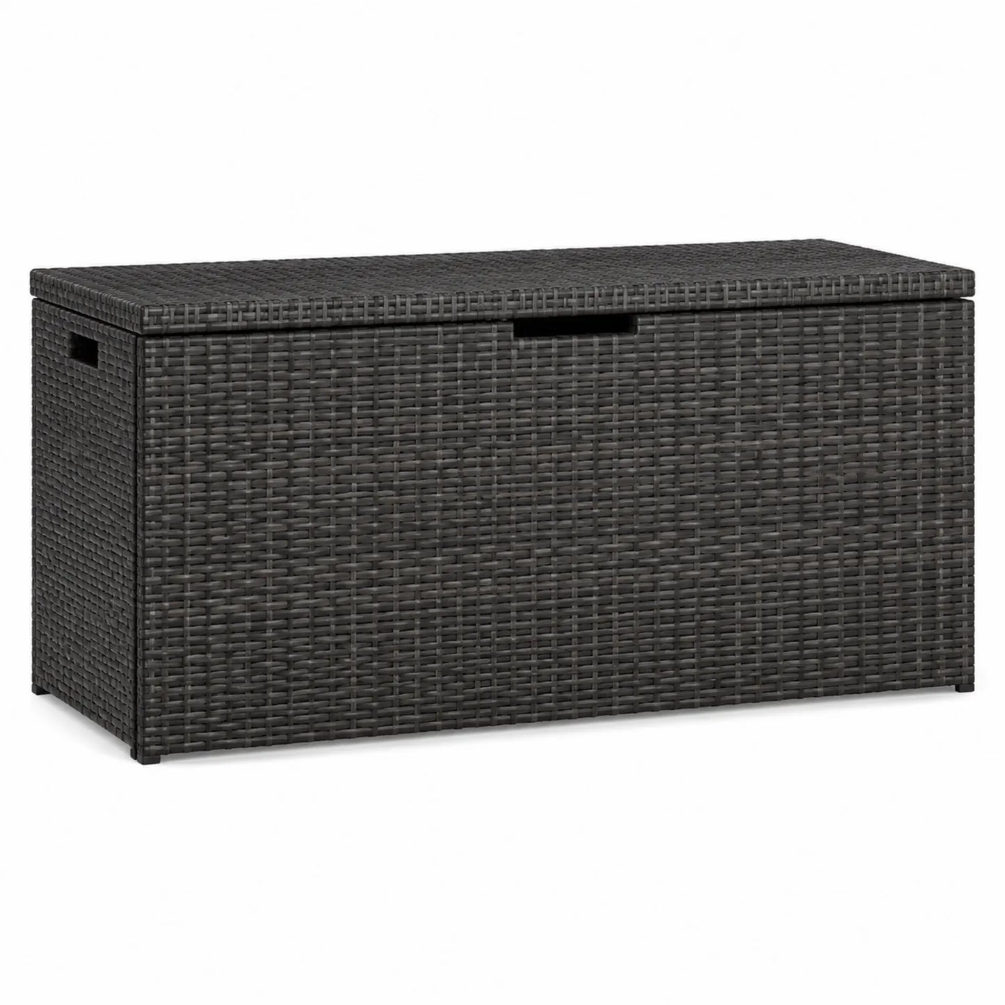 Aufbewahrungsbox Polyrattan Schwarz