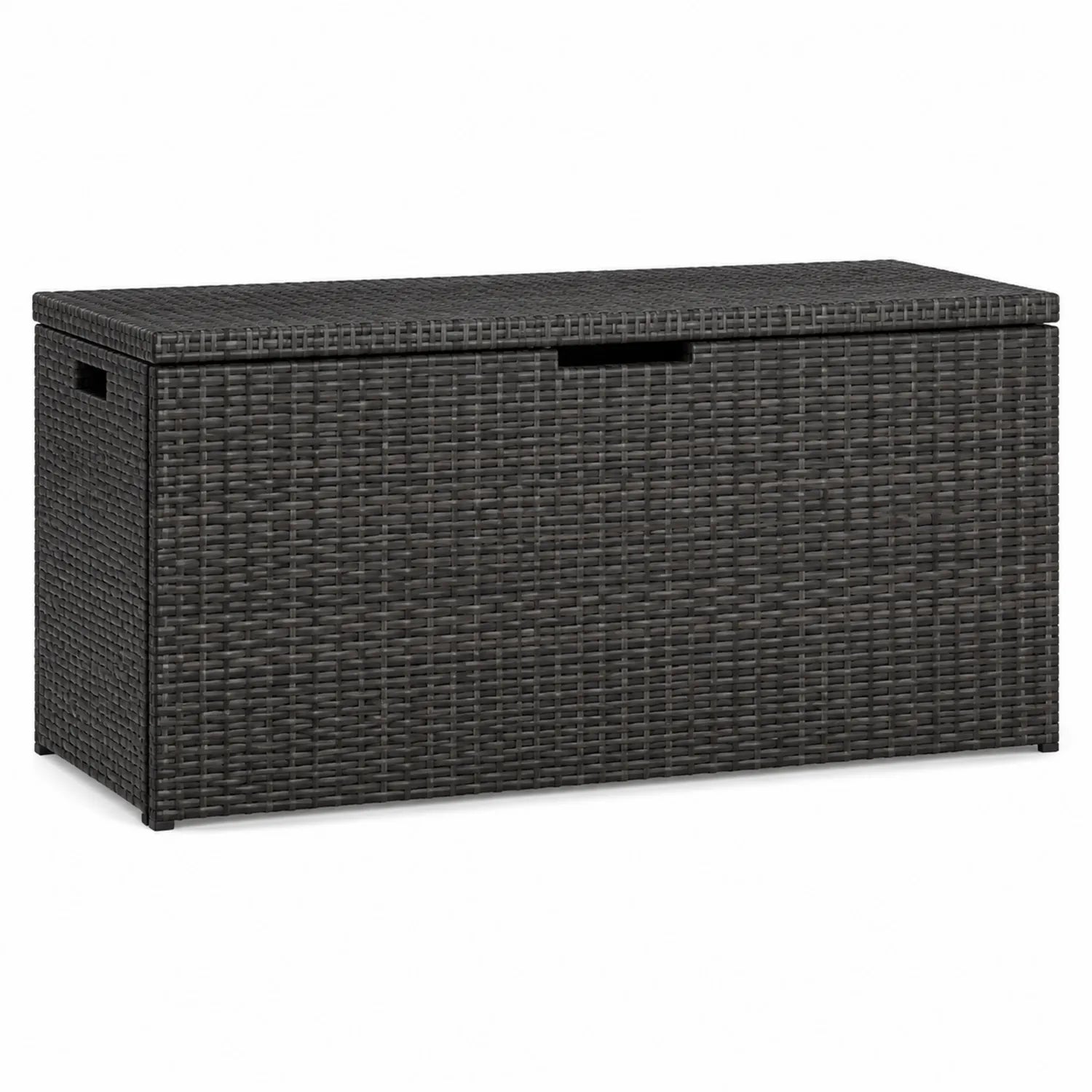 Aufbewahrungsbox Polyrattan Schwarz