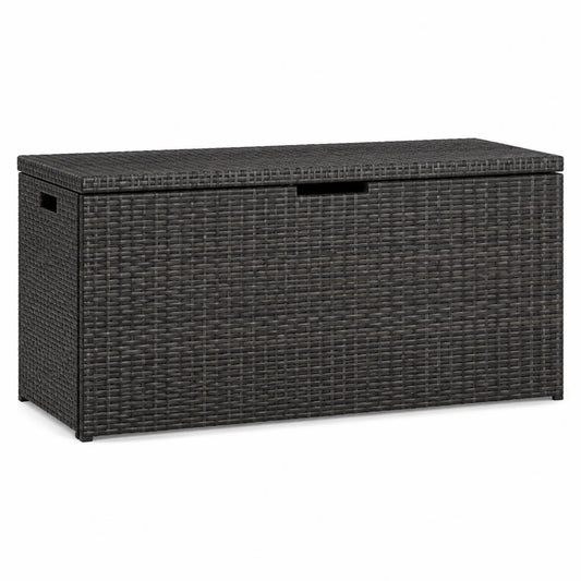 Aufbewahrungsbox Polyrattan Schwarz